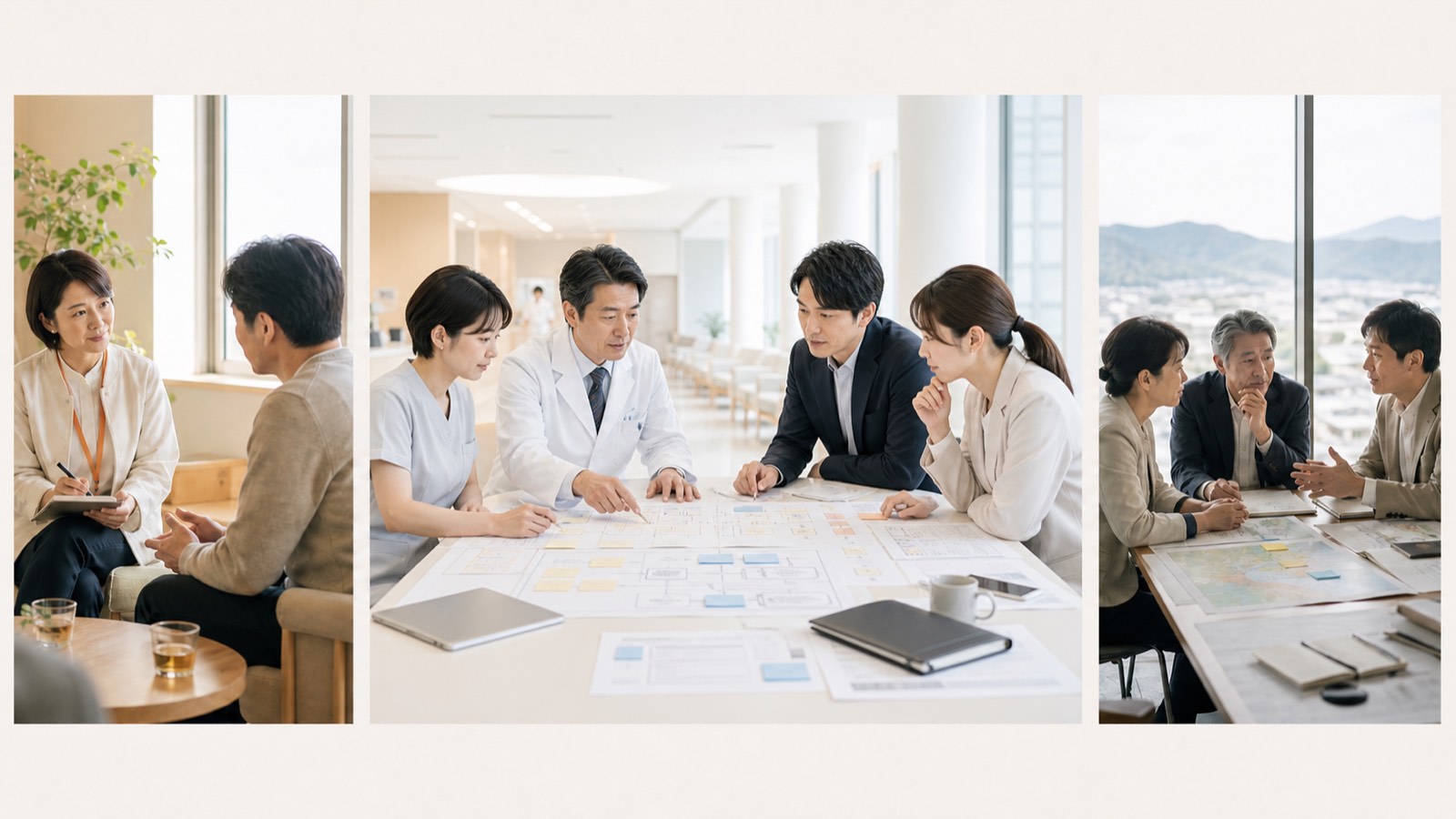 医療・企業・地域の対話（イメージ）